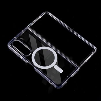 Suitable for Samsung Zflip7 Mobile Phone Case Transparent Magnetic Two-In-One Zfoldable7 All-Inclusive Anti-Fall Foldableing Screen Protective Cover
