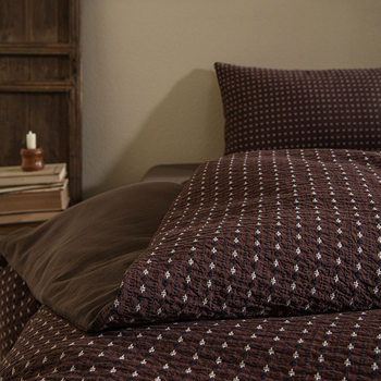 Craft-Style High-End All-Cotton Four-Piece Set for All Seasons, New Autumn Product, Artistic Vintage Style Pure Cotton Dark Red Bed Sheet