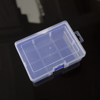 Large 6-Compartment Empty Box Organizer Component Covered Puzzle Storage Box Turbine Washer Transparent Plastic Packaging Box