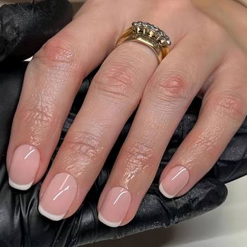 Short Manicure Patches French White Edge European and American Hot-Selling Simple Fashion Nail Patches Removable Manicure