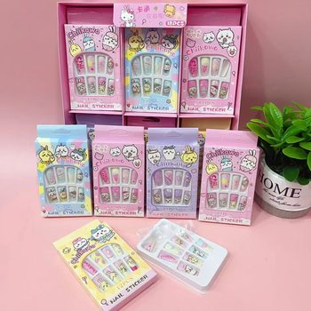 New Cartoon Wearing Manicure Sticker Vapor Girl's Heart Manicure Sticker Girl's Fun Manicure Pieces Mid-Long Wearing Manicure