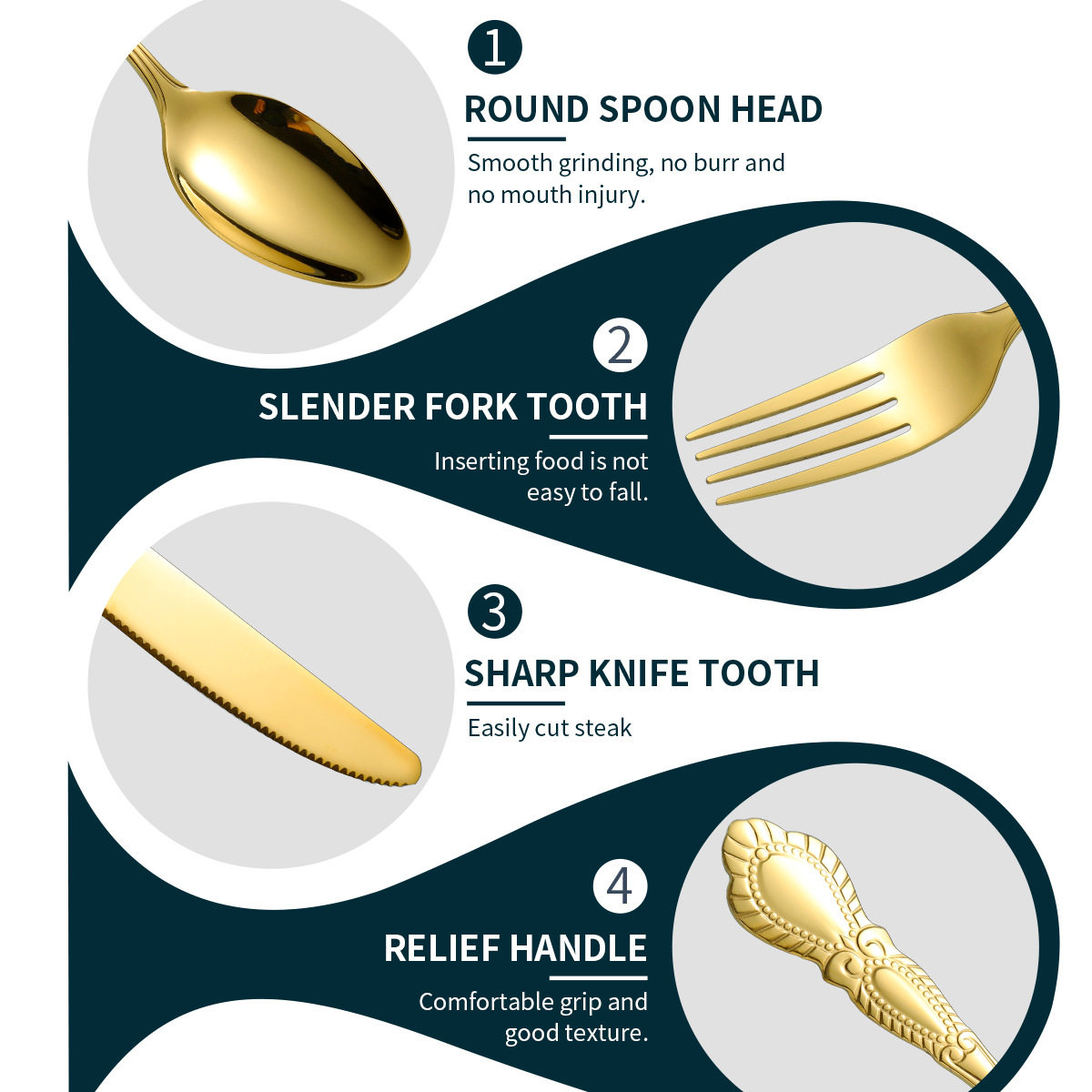 Cross-Border Amazon Stainless Steel Tableware Peacock Flower Knife, Fork and Spoon Set Western Steak Knife and Fork Hotel Dessert Spoon