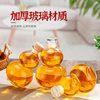 Ginseng fruit wine bottled milk tea cold extraction bottle sealed sparkling wine glass bottle net red gourd glass bottle