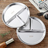 211 Fat-Reducing Meal Plate with Compartments 316 Stainless Steel Fitness One-Person Meal Quantitative Three-Compartment Meal Plate Daily Kitchen Wholesale