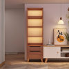 Bookcase Modern Simple Vertical Cabinet Household Bookshelf Floor Storage Rack Living Room Storage Cabinet Small Narrow Cabinet Dust-proof Display Cabinet