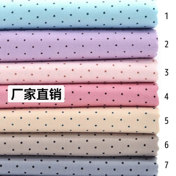 Cotton fabric geometric small black dot printed cotton twill bedding clothes cotton fabric wholesale
