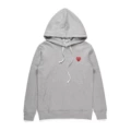 Gray red heart pullover