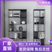 Nordic Bookshelf Floor Multi-layer Storage Rack Living Room Creative Light Luxury Simple Iron Partition Office Storage Bookcase