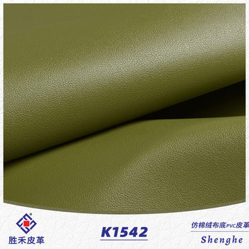 1.6mm Thick Nappa Leather Pvc Leather Imitation Cotton Velvet Bottom Pvc Leather Fabric Luggage Sofa Soft Bag Artificial Leather Leather