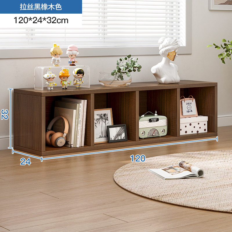 书架落地家用多层放书本架客厅收纳柜子置物架靠墙格子书柜储物柜