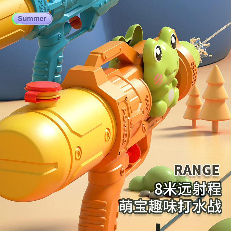 儿童玩具水枪大号双喷头恐龙鸭子戏水枪泼水节大人沙滩玩具摆地摊