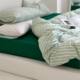Pure Cotton Yarn-dyed Washed Cotton Four-piece Set Japanese Style Simple Striped Bed Sheet Bedding for Student Dormitory Homestay
