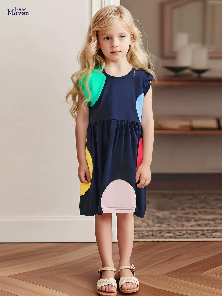 Girls' Summer Dress Direct from Factory, Casual Kids' Dress