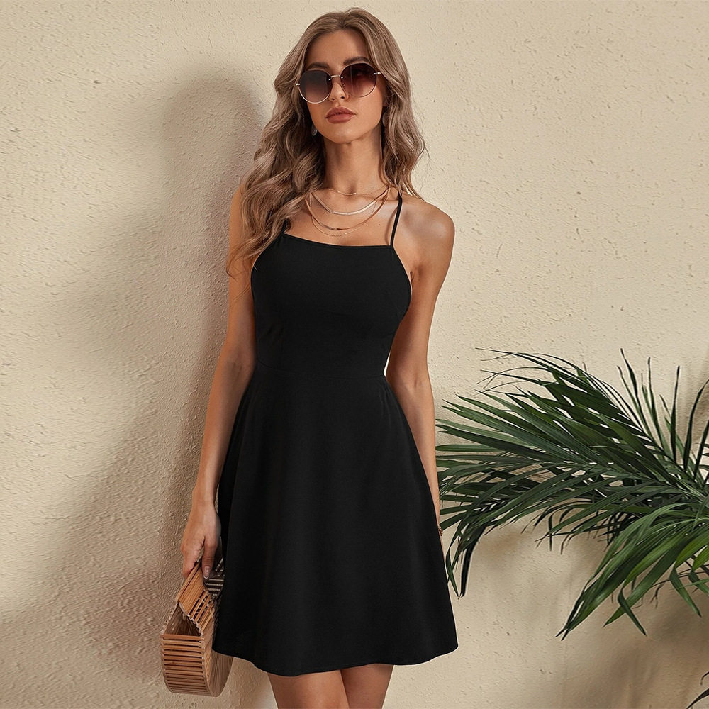 Sexy Backless Strappy Dress Trendy Spring Summer Fashion Versatile for Casual or Evening Wear Wholesale Available