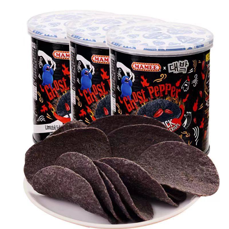 Malaysian Imported Mamee Ghost Pepper Potato Chips Seaweed Flavor Barbecue Flavor Extreme Spicy Potato Chips Puffed Internet-Famous Snacks
