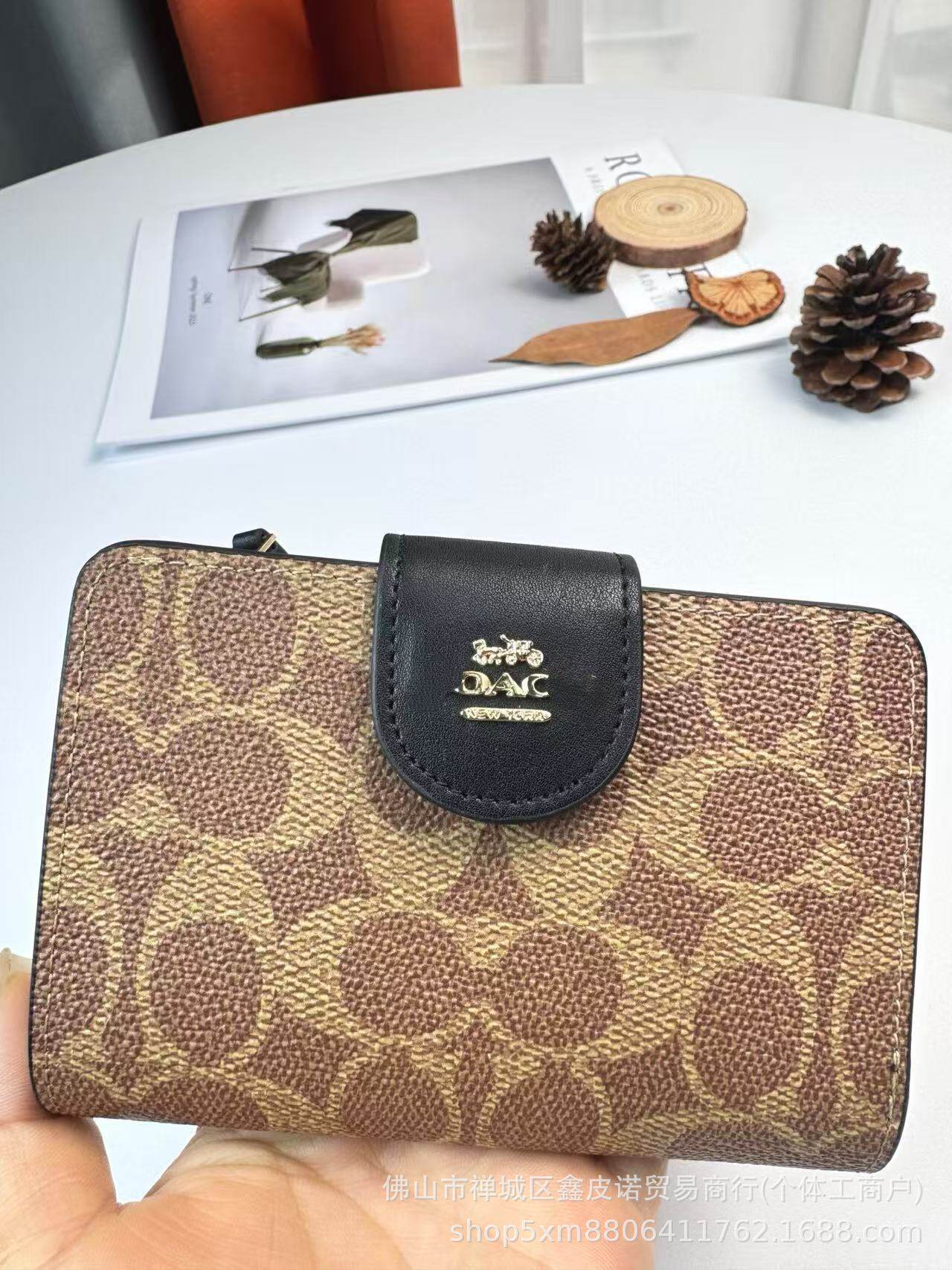 C's New Women's Mid-Length Coin Purse Fashionable Printed Multi-Card Slot Wallet Single Zipper Multi-Functional Clutch Bag