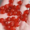 Red agate pumpkin beads chalcedony loose beads handmade DIY bracelet necklace accessories beaded material melon edge beads wholesale