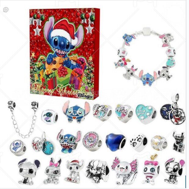 Cross-Border Christmas Stitch Blind Box Bracelet Creative Alloy Ornament Bracelet Simulation Creative Mickey Alloy Bracelet