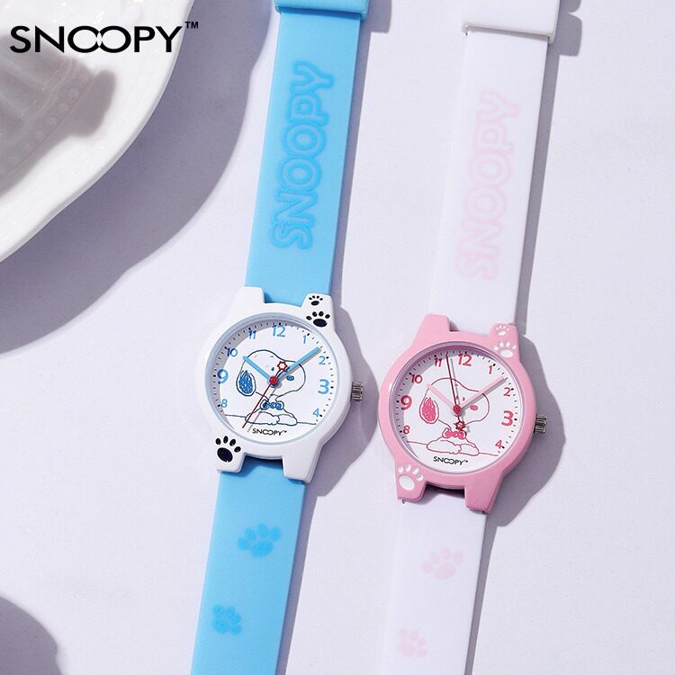 Snoopy Snoopy hot sale genuine goods children's cartoon watch girl Primary School student cute waterproof quartz watch Generation hair