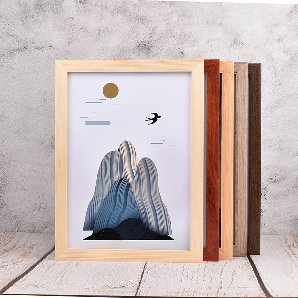 Solid Wood photo frame manufacturers wholesale table 7 inch 6 8 10 A4 Wall 4 open 8K frame a3 jigsaw picture frame