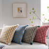 Nordic ins Style Lamb Velvet Three-Dimensional Chessboard Plaid Cut Flower Pillow Living Room Sofa Office Waist Pillowcase