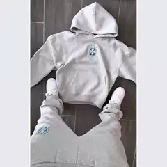 New Autumn and Winter Trendy Brand Fashion Printed Pullover Long-sleeved Hooded Sweatshirt suit Men's Casual All-match Coat Trendy