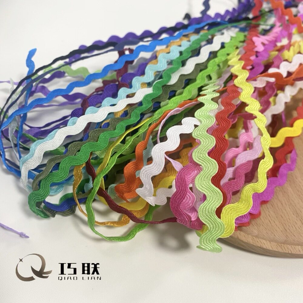 0.5cm Water Wave Edge S with Wavy Lace Colorfulful Webbing Collar Fabric Home Textile Decorative Accessories