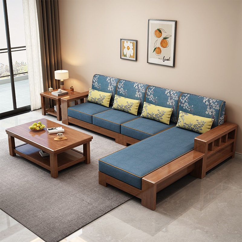 新中式实木沙发客厅全实木家用沙发套装现代简约小户型家具组合