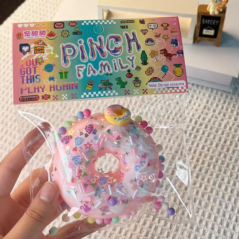 ドーナツ - ピンク [大きくて厚い]