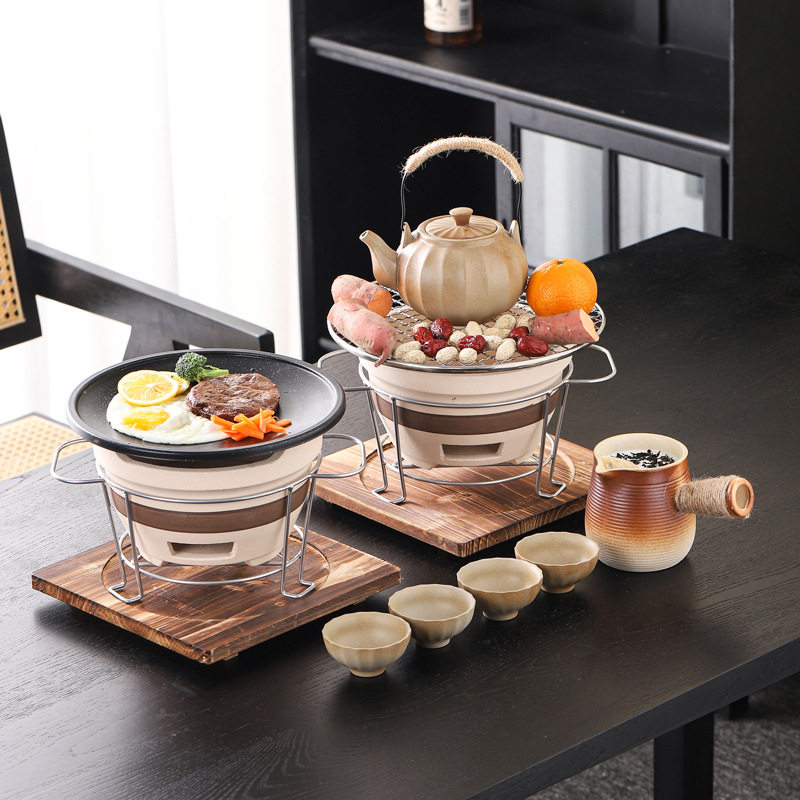 Outdoor Tea Brewing Set for Home Indoor Use, Including a Tea Brewing Stove, Electric Ceramic Stove, and Kettle with Logo