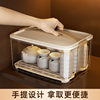 Tea Set and Teacup Storage Box, Dust-Proof, Transparent, Kung Fu Teapot and Wine Glass Storage Rack with Lid, Cabinet Organizer