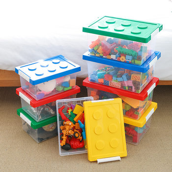Snap-On Lidded Stackable Building Block Storage Box with Large Capacity Toy Parts Storage Box Cross-Border Wholesale