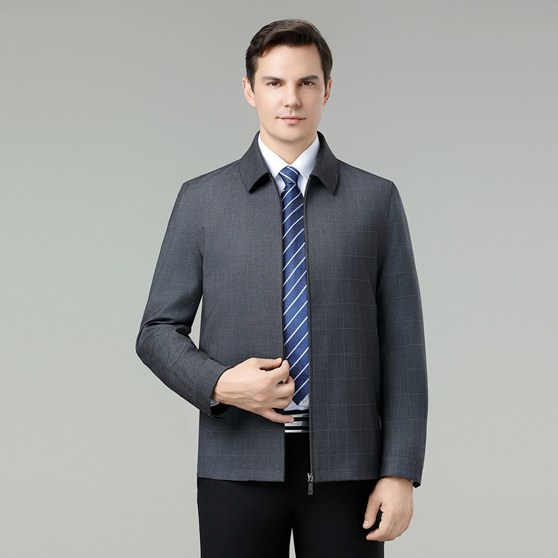 Áo Khoác Nam Kín Cổ Hàng Mùa Xuân Thu Đông Trung Niên