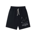 Black number garbled embroidery
