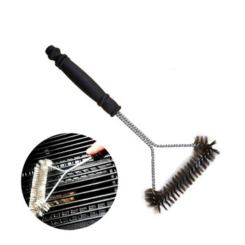 BBQ Net Cleaning Brush BBQ Outdoor Utensils Stainless Steel Barbecue Brush Household Steel Wire Cleaning Gadget