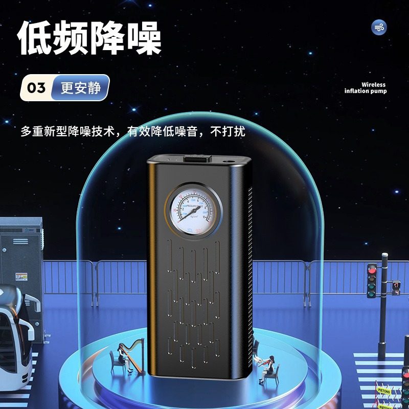 Cross-Border Wireless Car Air Pump High-Power Portable Smart Pointer Display Handheld Universal Tire Pump