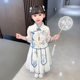 汉服儿童中国套装女童洋气古风夏季复古宝宝唐装青花瓷网红夏款