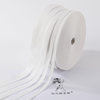1cm wide white cotton trademark webbing edging cotton belt horizontal cotton webbing without fluorescent agent cotton webbing