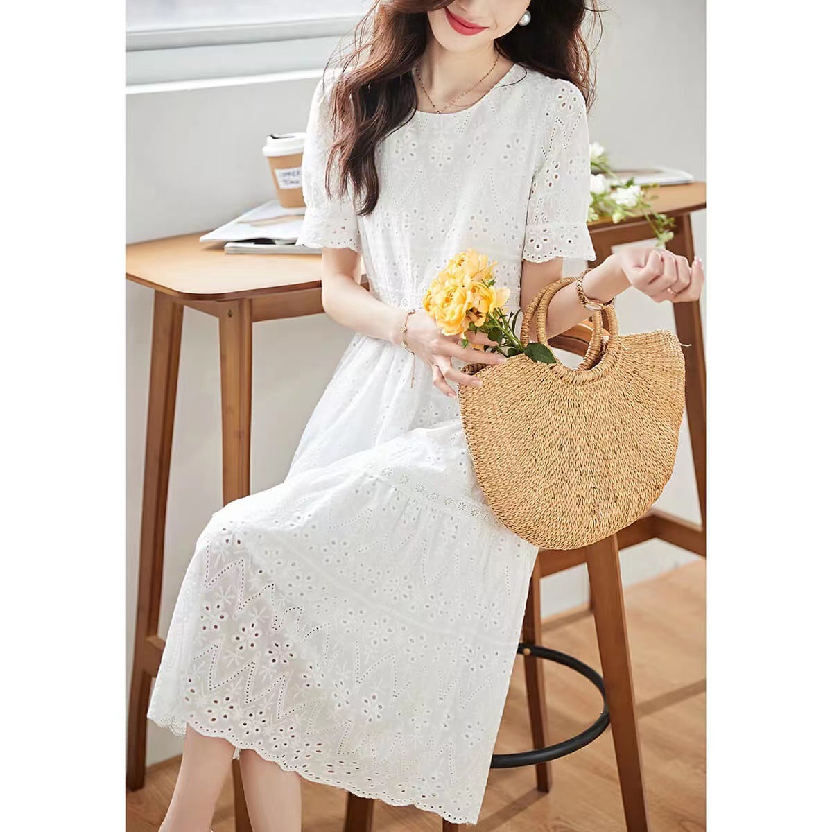 (Mới) Mã K2103 Giá 730K: Váy Đầm Liền Thân Nữ Shnkne Tay Phồng Hàng Mùa Hè Thời Trang Nữ Chất Liệu G02 Sản Phẩm Mới, (Miễn Phí Vận Chuyển Toàn Quốc).