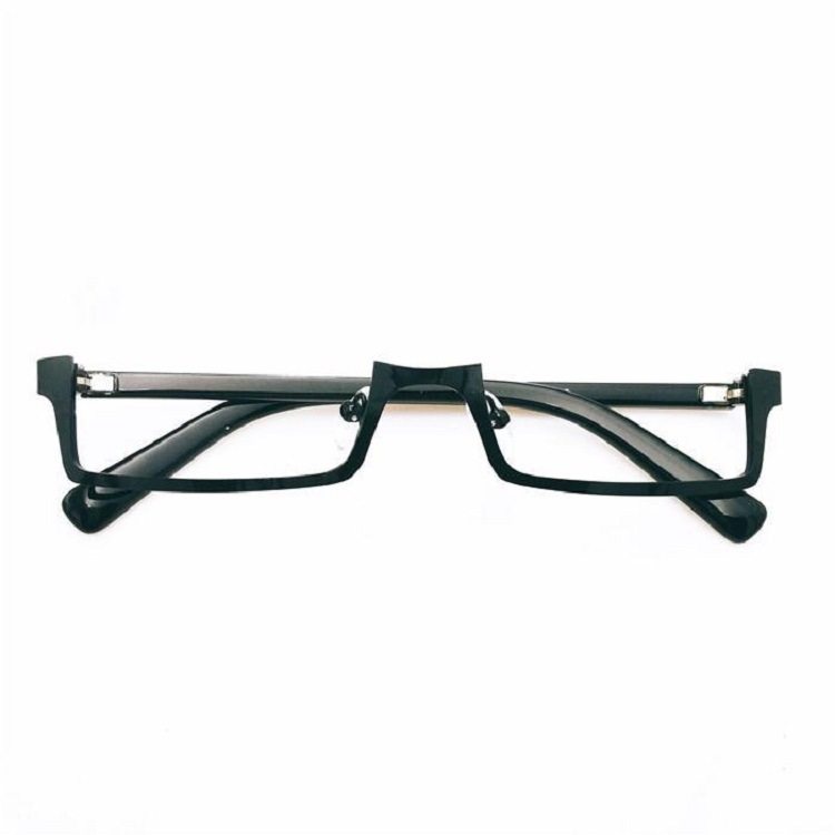 TikTok Lower Half-Frame Glasses Box aos Glasses Frame Women's Second Dimension Decorative Glasses Glasses Instagram Style Glasses Frame Trend