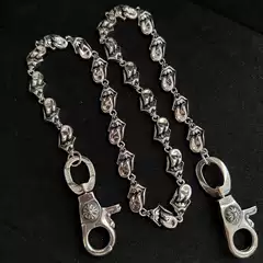 Trendy and Stylish Hip-Hop Punk Street Fashion Tongue-Style Chain with Double Lobster Clasp for Pants and Bag