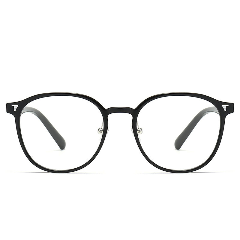 1230 new ultra-light soft nose pad TR90 optical glasses frame Net red plain round frame anti-blue light plain glasses