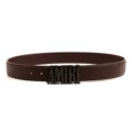 A black buckle-brown