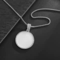 Photo frame necklace--silver