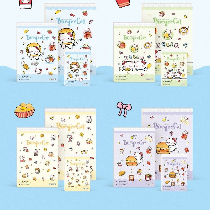 ハンバーガーキャット-B5紙ノート（白紙）