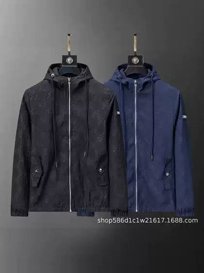 Autumn New Hooded Jacket Men's Sports Fitness Jacket Cross-Border Thin Jacket Men's Casual Cardigan