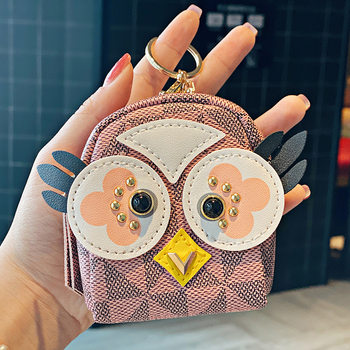 Wallet for Women, Coin Purse, Owl Gift, Coin Pouch, Key Pouch, Makeup Clutch, Lipstick Storage Small Bag with Zipper