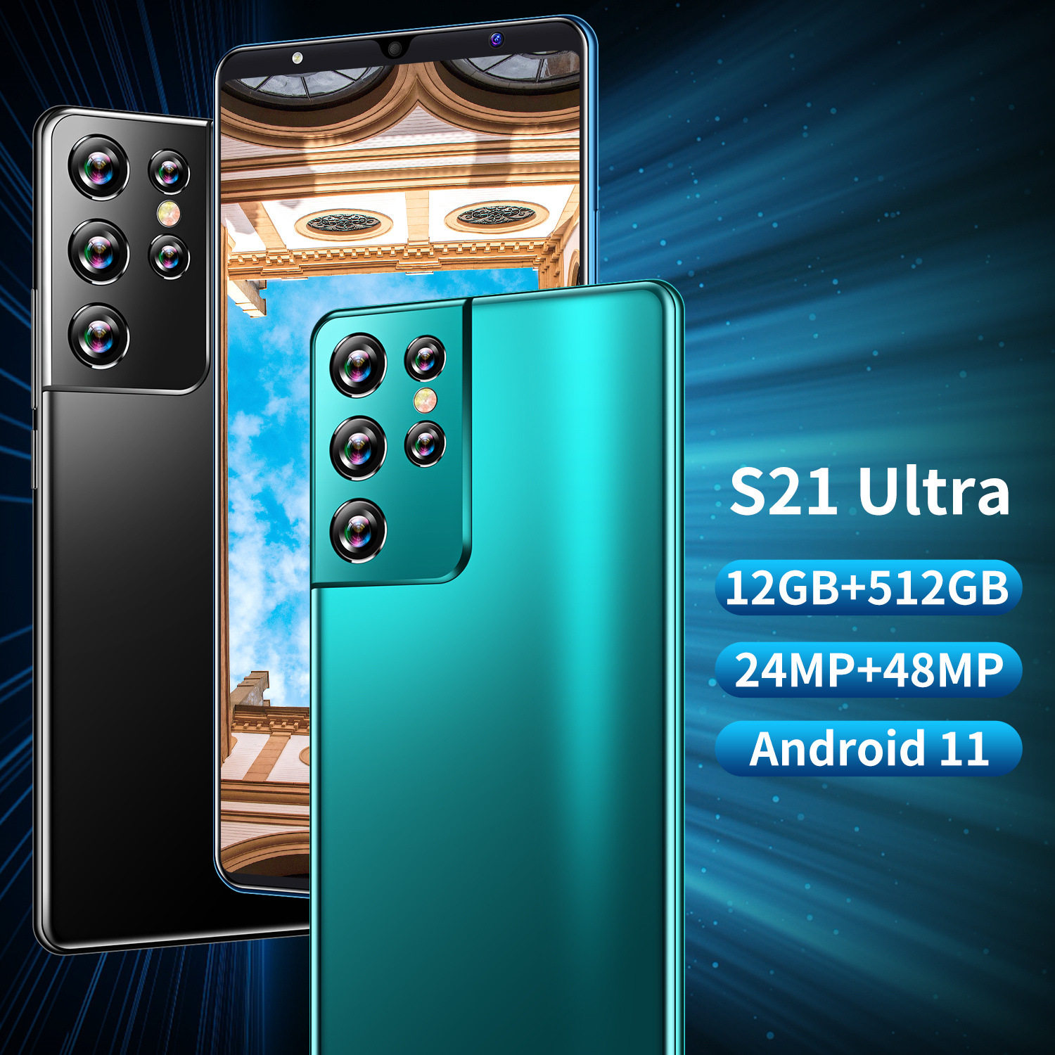 S21ultra跨境6.5英寸安卓智能手机 1+4G低价外贸手机工厂现货代发