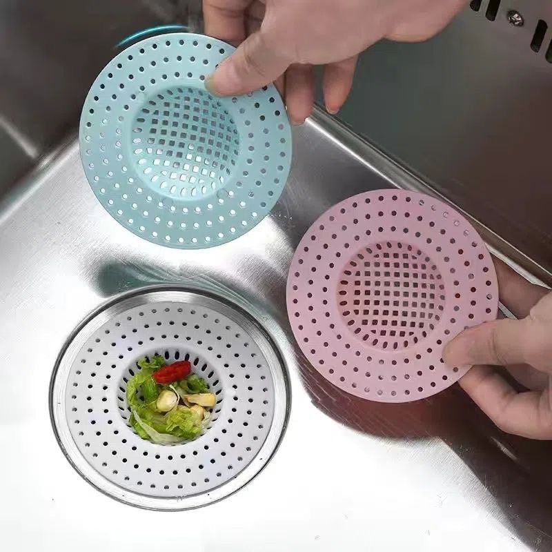 Floor drain mesh food grade plastic round water drain cover universal bathroom sink kitchen sink filter net