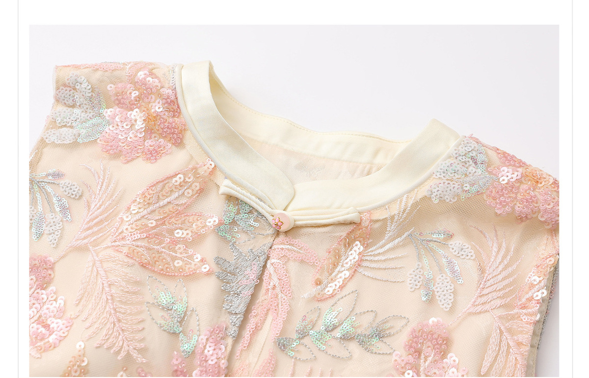 Bộ áo gilê thêu nổi tua rua và chân váy sequin nữ dáng chữ A — Váy sequin (giao hàng trong 7 ngày), Váy sequin (giao hàng trong ngày), Áo vest tua rua (giao hàng trong 7 ngày)